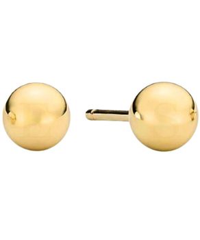 Złote kolczyki kulki 5 mm 333 – unisex, klasyczne sztyfty.jpg